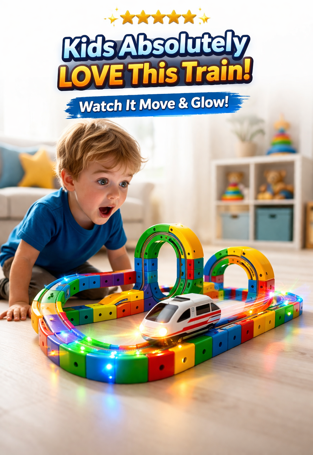 Electric Magical Track Train 3D