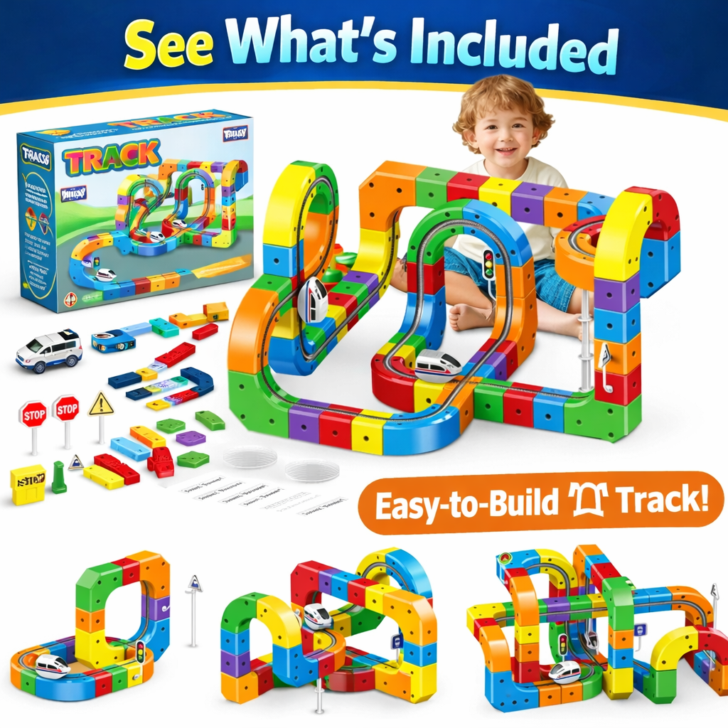 Electric Magical Track Train 3D