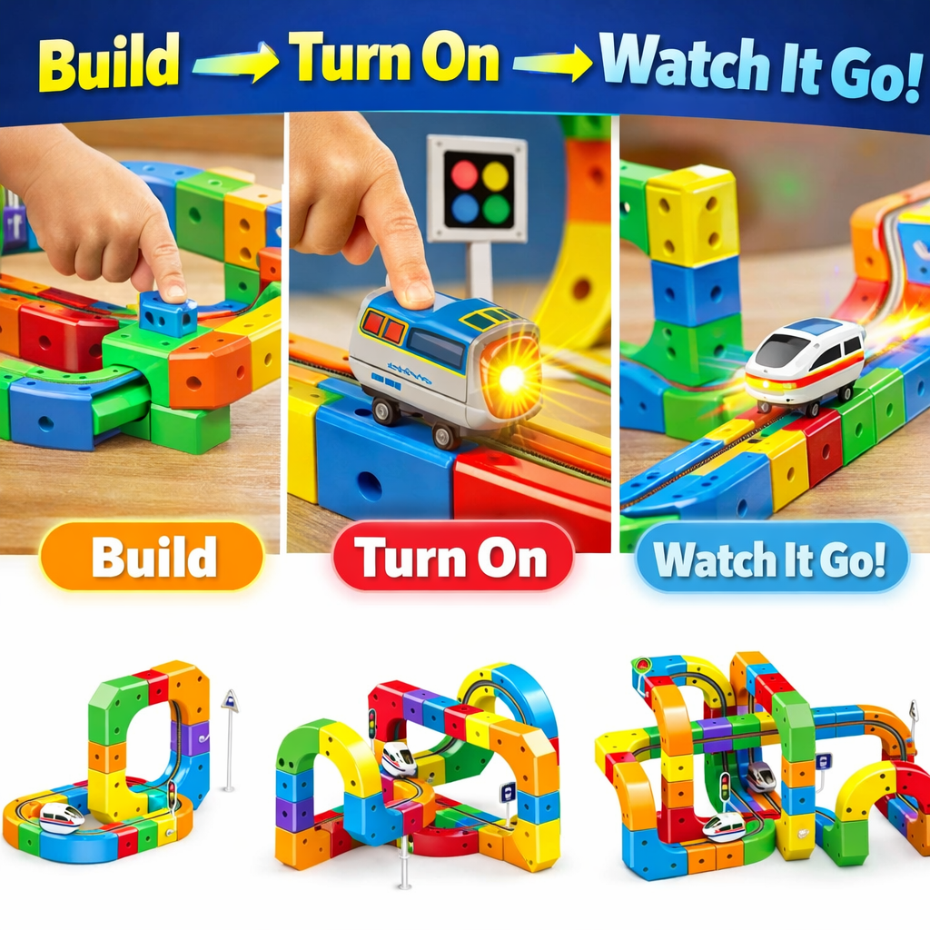 Electric Magical Track Train 3D