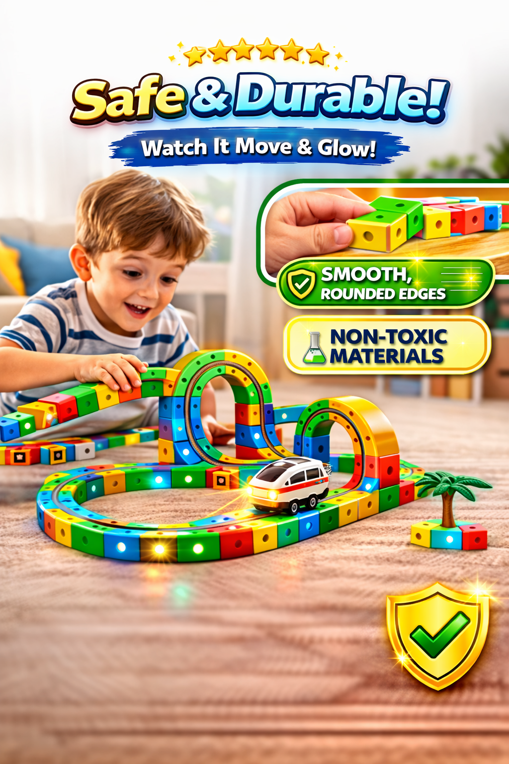 Electric Magical Track Train 3D